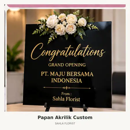 Papan Bunga Akrilik Karawaci